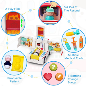 اسباب بازی ماشین آمبولانس موزیکال هولی تویز Hola Toys مدل E8997 _اسباب بازی نوزادی